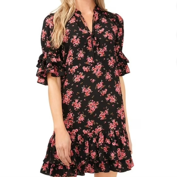 CeCe Dresses & Skirts - CeCe Womens Ruffled Short Mini Dress Medium